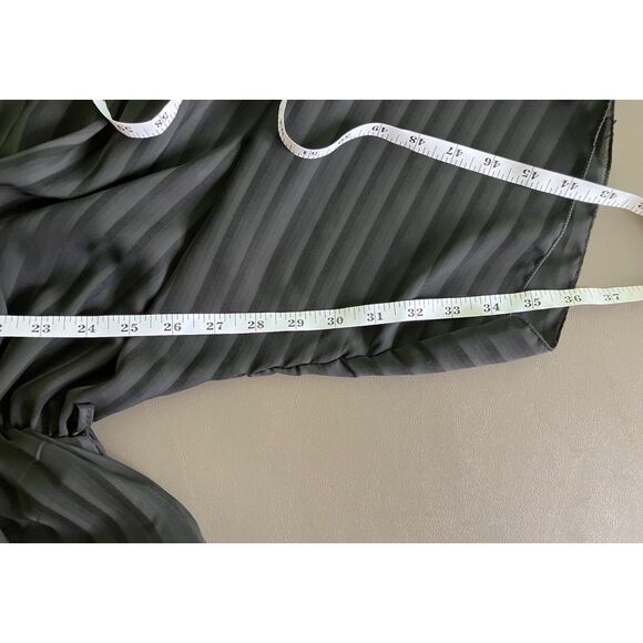 NWT Boohoo striped kimono sleeve peplum wrap tie blouse - Picture 8 of 8